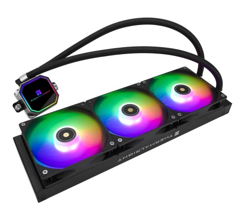 Система жидкостного охлаждения/ Water Cooling System Thermalright Frozen Prism 360 Black ARGB (360mm, Black, ARGB/ Fans: 3x120mm, 70.4CFM, 27dBA, 1850RPM/ Pump height 53mm, 23dBA, 3300RPM, Rad thickness 27mm/ S: 1700, 1200, 20XX, 115X, AM5, AM4) Система жидкостного охлаждения/ Water Cooling System Thermalright Frozen Prism 360 Black ARGB (360mm, Black, ARGB/ Fans: 3x120mm, 70.4CFM, 27dBA, 1850RPM/ Pump height 53mm, 23dBA, 3300RPM, Rad thickness 27mm/ S: 1700, 1200, 20XX, 115X, AM5, AM4)
