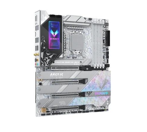 Материнская плата MAXSUN MS-iCraft Z890 ARCTIC, LGA1851, Z890, 4*DDR5, 4*SATA3, 4*M.2, USB 3.2, USB 2.0, Type-C, 4*PCIEx16, HDMI+DP, ATX