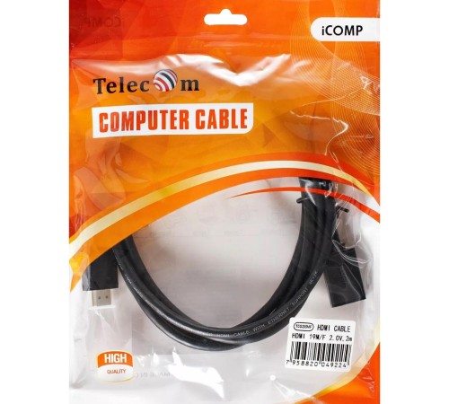 Кабель/ Кабель удлинительный  HDMI-19M---HDMI-19F ver 2.0, 2m, Telecom <TCG-235MF-2M>
