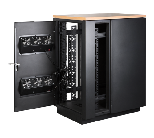 Шкаф Шкаф LANMASTER SOUNDPROOF звукоизолированный 24U 750x1130 мм, отделка под дерево, цвет лиственница