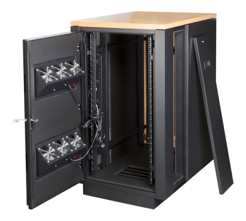Шкаф Шкаф LANMASTER SOUNDPROOF звукоизолированный 24U 750x1130 мм, отделка под дерево, цвет лиственница