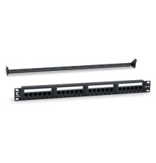  Cabeus PL-24-Cat.5e-Dual IDC Патч-панель 19" (1U), 24 порта RJ-45, категория 5e, Dual IDC, с задним кабельным организатором