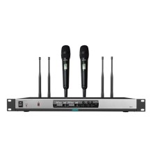Радиосистема DSPPA Беспроводная микрофонная система True Diversity UHF (2 ручных микрофона)