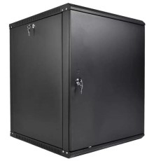 шкаф ЦМО Шкаф телекоммуникационный настенный разборный ЭКОНОМ 12U (600  650) дверь металл, цвет черный