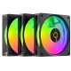 Вентилятор для корпуса Ocypus Gamma F12 Elite BK ARGB 3 IN 1, 120x120x25mm, 4-PIN PWM, 600-1800 RPM, 26 DBA MAX, HYDRO BEARING