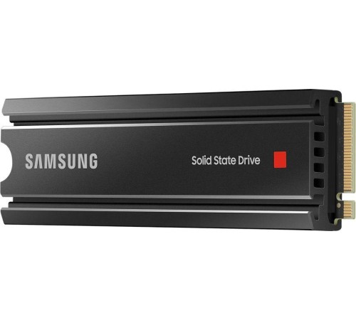 Твердотельные накопители/ Samsung SSD 980 PRO, 2000GB, M.2(22x80mm), NVMe 1.3c, PCIe 4.0 x4, 3-bit MLC, R/W 7000/5000MB/s, IOPs 1 000 000/1 000 000, DRAM buffer 2048MB, TBW 1200, DWPD 0.33, with Heatsink (12 мес.)