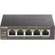 Коммутатор/ Неуправляемый PoE-коммутатор, 5x1000Base-T (4x1000Base-T PoE), PoE-бюджет 60 Вт, корпус металл