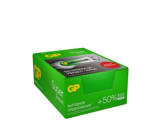 Батарейка ААА Алкалиновые батарейки GP Super Alkaline G-Tech 24А ААA - 4 шт. в пленке (4 шт.)
