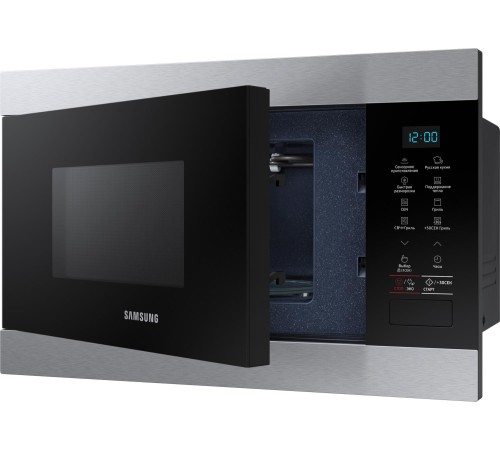 встраиваемая микроволновая печь Samsung 595x380x320 mm, 22 liters., touch control, door type - button, grill,color- stainless steel