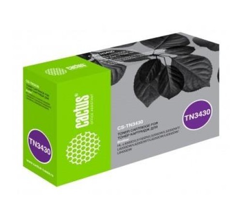 -/ Картридж лазерный Cactus CS-TN3430 TN-3430 черный (3000стр.) для Brother HL L5000/5100/5200/6250/630