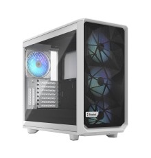 Корпус ПК без блока питания/ Case Fractal Design Meshify 2 RGB TG Clear Tint, Midi-Tower, 4x140mm RGB, 2xUSB-A 3.2 + 1xUSB 3.2 Type-C E-ATX, ATX, mATX, mITX White