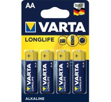 Батарейка AA/ Батарейка Varta LONGLIFE LR6 AA BL4 Alkaline 1.5V (4106) (4/80/400) (4 шт.)
