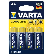 Батарейка AA/ Батарейка Varta LONGLIFE LR6 AA BL4 Alkaline 1.5V (4106) (4/80/400) (4 шт.)