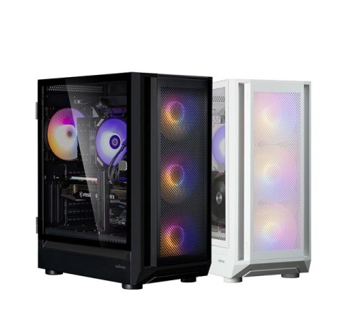 корпус ZALMAN i6, EATX, BLACK, FRONT MESH, WINDOW, 2x3.5", 3x2.5", 1xUSB2.0, 1xUSB3.0, 1xUSB Type C, FRONT 3x140mm RGB LED, REAR 1x140mm RGB LED (незначительное повреждение коробки)