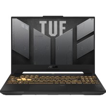Ноутбук/ ASUS TUF F15 FX507ZI4-LP030 15.6"(1920x1080 (матовый, 144Hz) WVA)/Intel Core i7 12700H(2.3Ghz)/16384Mb/512PCISSDGb/noDVD/Ext:nVidia GeForce RTX4070(8192Mb)/Cam/BT/WiFi/90WHr/war 1y/2.2kg/Mecha Gray/DOS