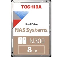 Жесткий диск/ HDD Toshiba N300 NAS SATA3 8Tb 3.5"" 7200 256Mb 1 year warranty (analog HDWG180UZSVA)