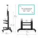 ONKRON мобильная стойка для ТВ или интерактивной панели 60"-100", макс 136.4кг, чёрная TS2811