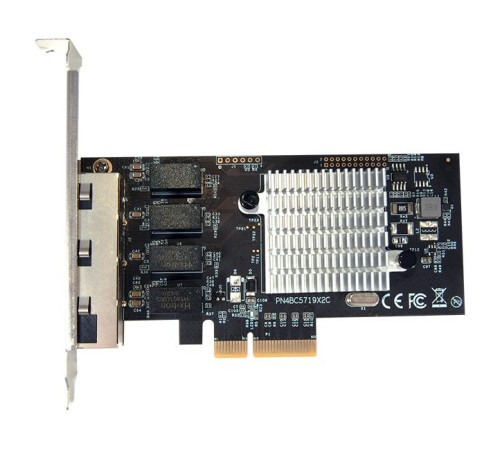 Сетевая карта/ 1G Quad Port RJ45 PCIE Ethernet Adapter with Broadcom BCM5719 chipset Сетевая карта/ 1G Quad Port RJ45 PCIE Ethernet Adapter with Broadcom BCM5719 chipset