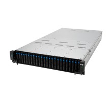 Серверная платформа/ ASUS RS720-E10-RS24U, 2U, 2x Socket P+ LGA 4189 3rd gen, 32x DDR4 3200, up to 9 x Expansion slots*, VROC, 24 x 2.5" hsb (12x NVMe + 12x SATA/SAS/NVME*, 2 x M.2 connector (2280/2260. PCIe Gen4x4), 2 x 10GbE (X710-AT2) RJ45, 1+1 24