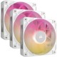 Кулер для корпуса/ Case Cooler Corsair iCUE LINK RX120 MAX RGB (120x120x30mm, 4-pin PWM, RGB, 71.3CFM, 29.5dBA, 2000RPM, White, 3pcs)