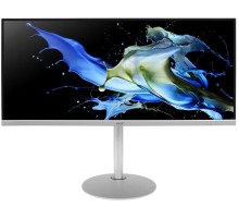 Монитор/ ACER CB342CUsemiphuzx 34'', ZeroFrame, Silver, 21:9, IPS, 3440x1440, 1 / 4ms, 400cd, 75Hz, 1xHDMI(2.0) + 1xDP(1.2) + 1xType-C(65W) + RJ45 + Audio out + USB 3.0x2+USB-B (2up 2down), Speakers 3Wx2, sync FreeSync, HDR 400, H.Adj. 150