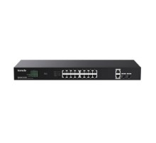 Коммутатор/ Tenda TEG1120P-16-150W Коммутатор неуправляемый PoE, 18 портов, 18x1 Гбит/с, PoE 16х30 Вт (до 150Вт),  SFP 2x1 Гбит/с, установка в стойку