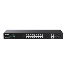 Коммутатор/ Tenda TEG1120P-16-150W Коммутатор неуправляемый PoE, 18 портов, 18x1 Гбит/с, PoE 16х30 Вт (до 150Вт),  SFP 2x1 Гбит/с, установка в стойку