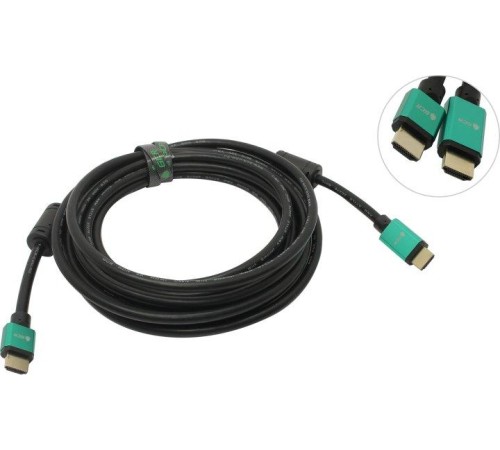 Greenconnect Кабель с активным усилителем сигнала 5.0m AL case 2 ферит кольца, HDMI 2.0, 28/28, HDR 4:2:2, 4K/30Hz, High speed 19M/19M с усилителем, черный, тройной экран, GCR-51027 Greenconnect Кабель с активным усилителем сигнала 5.0m AL case 2 ферит кольца, HDMI 2.0, 28/28, HDR 4:2:2, 4K/30Hz, High speed 19M/19M с усилителем, черный, тройной экран, GCR-51027