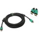 Greenconnect Кабель с активным усилителем сигнала 5.0m AL case 2 ферит кольца, HDMI 2.0, 28/28, HDR 4:2:2, 4K/30Hz, High speed 19M/19M с усилителем, черный, тройной экран, GCR-51027
