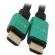 Greenconnect Кабель с активным усилителем сигнала 5.0m AL case 2 ферит кольца, HDMI 2.0, 28/28, HDR 4:2:2, 4K/30Hz, High speed 19M/19M с усилителем, черный, тройной экран, GCR-51027