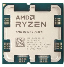 Процессор/ APU AM5 AMD Ryzen 7 7700X (Raphael, 8C/16T, 4.5/5.4GHz, 32MB, 105W,Radeon Graphic) OEM