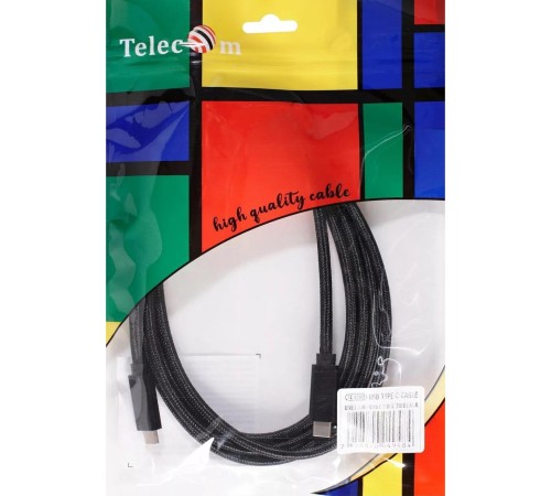 Кабель/ Кабель USB 3.1 Type Cm -- Cm  IC 5А 20Gbs длина 2M, Telecom <TC420B-2M> черный