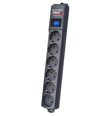 Сетевой фильтр Pilot S 6 розеток (5 евро + 1 без заземления) 7 м, графит/ Pilot S surge protector 6 outlets (EUR 5 + 1 without grounding) 7 m, graphite