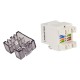 Модуль Модуль Keystone, RJ45, неэкранированный, кат.6, со встроенной шторкой, 180 градусов, белый