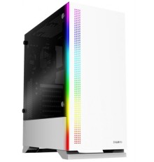 Корпус ZALMAN S5, ATX, WHITE, WINDOW, 2xCOMBO (3.5" or 2.5"), 4x2.5", 2xUSB2.0, 1xUSB3.0, FRONT 1x120mm, REAR 1x120mm RGB