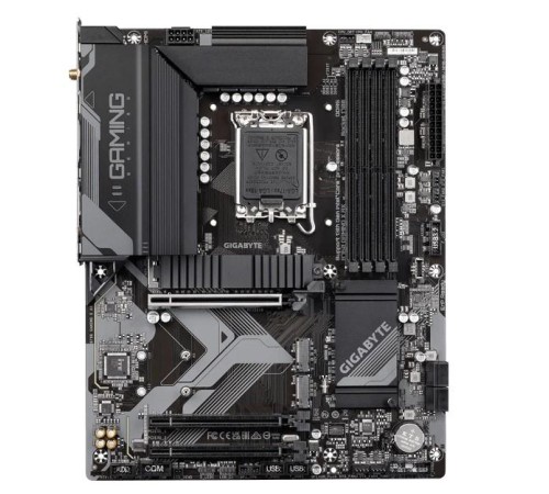 Материнская плата/ MB GIGABYTE INTEL B760 s1700, 4xDDR5(192GB), HDMI 2.0/DP, 1xPCIe 4.0x16, 2xPCIe 3.0x16, 1xLAN (2.5GbE), Wi-Fi, BT, 4xSATA 6Gb/s, 3xM.2, 1xUSB-C, 2xUSB 3.2, 5xUSB 2.0, ATX Материнская плата/ MB GIGABYTE INTEL B760 s1700, 4xDDR5(192GB), HDMI 2.0/DP, 1xPCIe 4.0x16, 2xPCIe 3.0x16, 1xLAN (2.5GbE), Wi-Fi, BT, 4xSATA 6Gb/s, 3xM.2, 1xUSB-C, 2xUSB 3.2, 5xUSB 2.0, ATX