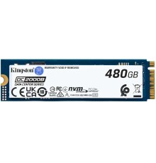 Твердотельный накопитель/ Kingston SSD DC2000B 480GB, M.2 22x80mm, NVMe, PCIe Gen 4x4, 3D TLC, R/W 7000/800MB/s, IOPs 530 000/32 000, TBW 350, DWPD 0.4 (12 мес)