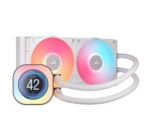 Система жидкостного охлаждения/ Water Cooling System Corsair iCUE LINK TITAN 240 RX LCD (240mm, White, RGB/ Fans: 2x120mm, 73.5CFM, 36dBA, 2100RPM/ S: 1851, 1700, AM5, AM4)
