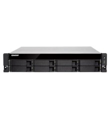 Сетевое хранилище без дисков/ SMB QNAP TS-883XU-RP-E2124-8G 8-Bay NAS (8x 2.5"/3.5" SATA HDD/SSD), Intel Xeon E-2124 4-core 3.3 GHz (up to 4.3 GHz), 8GB DDR4 ECC RAM (2 x 4GB) up to 64 GB ( 4 x 16 GB),  4x GbE LAN, 2 x 10GbE SFP+, rackmount 2U, 