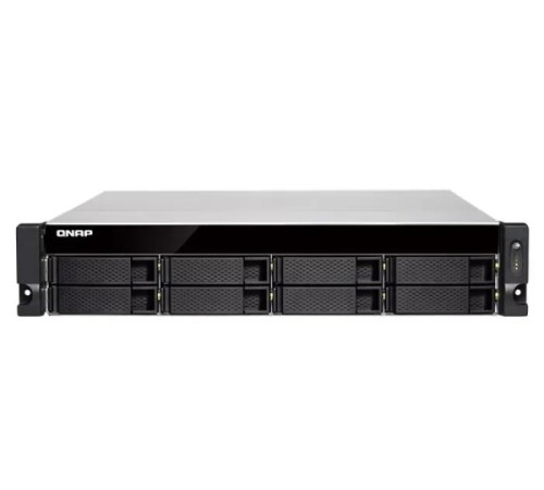 Сетевое хранилище без дисков/ SMB QNAP TS-883XU-RP-E2124-8G 8-Bay NAS (8x 2.5"/3.5" SATA HDD/SSD), Intel Xeon E-2124 4-core 3.3 GHz (up to 4.3 GHz), 8GB DDR4 ECC RAM (2 x 4GB) up to 64 GB ( 4 x 16 GB), 4x GbE LAN, 2 x 10GbE SFP+, rackmount 2U, Сетевое хранилище без дисков/ SMB QNAP TS-883XU-RP-E2124-8G 8-Bay NAS (8x 2.5"/3.5" SATA HDD/SSD), Intel Xeon E-2124 4-core 3.3 GHz (up to 4.3 GHz), 8GB DDR4 ECC RAM (2 x 4GB) up to 64 GB ( 4 x 16 GB), 4x GbE LAN, 2 x 10GbE SFP+, rackmount 2U,