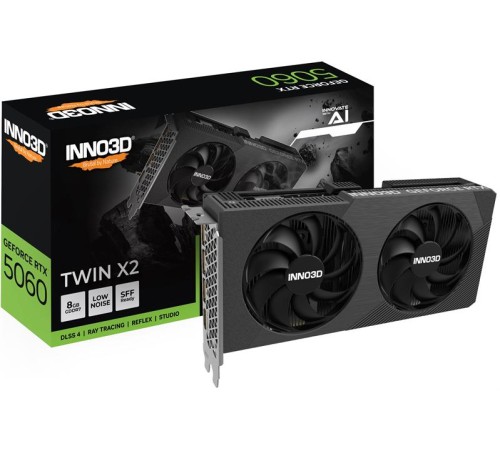 Видеокарта INNO3D RTX 5060 Twin X2//RTX5060, HDMI, DP*3, 8G,D7