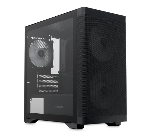 Корпус без блока питания/ Case HSPD M320, Mesh Mini-tower, Black, slide TG, 0.45 SPCC, 2x140mm ARGB (M11-140)+1x120mm ARGB (M11-120) mATX, mITX 160/340/184mm 2x2.5", 2x3.5", 4xPCI 2xUSB-A 3.0, 1xUSB-A 1.0 390x200x385mm Корпус без блока питания/ Case HSPD M320, Mesh Mini-tower, Black, slide TG, 0.45 SPCC, 2x140mm ARGB (M11-140)+1x120mm ARGB (M11-120) mATX, mITX 160/340/184mm 2x2.5", 2x3.5", 4xPCI 2xUSB-A 3.0, 1xUSB-A 1.0 390x200x385mm