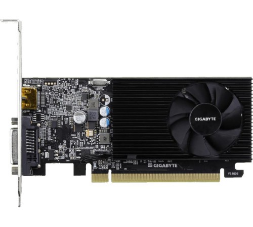 Видеокарта/ VGA GIGABYTE NVIDIA GeForce GT 1030 2GB, DDR4/64-bit, PCIe 3.0, 1xDVI-D, 1xHDMI 2.0, 1-slot