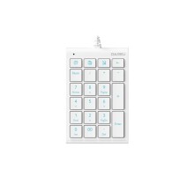 Клавиатура проводная Dareu LK22 White (белый), цифровой блок (Numpad)
