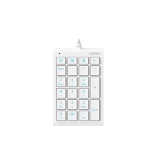 Клавиатура проводная Dareu LK22 White (белый), цифровой блок (Numpad)