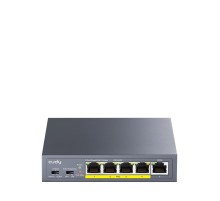 Коммутатор/ 5-Port 10/100/1000M PoE+ Switch 60W, 5 10/100/1000M ports with 4POE+ Ports Unmanaged Switch with UL power adapter IEEE802.3af / IEEE802.3at, Watchdog, 60W External