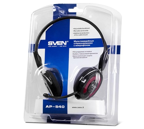 Наушники с микрофоном SVEN АР-540 Наушники с микрофоном SVEN АР-540