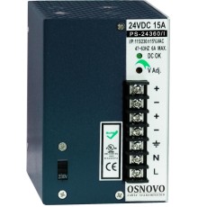 Блок питания/ OSNOVO Промышленный блок питания. DC24V, 15A (360W). Диапазон входных напряжений: AC195-265V