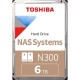 Жесткий диск/ HDD Toshiba N300 NAS SATA3 6Tb 3.5" 7200 256Mb (analog HDWG160UZSVA) 1 year warranty