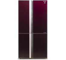 Холодильник Sharp/ 183x89.2x77.1 см, объем камер 394+211, No Frost, морозильная камера снизу,темно-бордовый